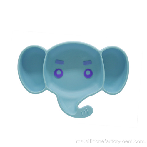 Kanak-kanak Blue Plate Cutlery Non-Slip Mini Silicone Bowl